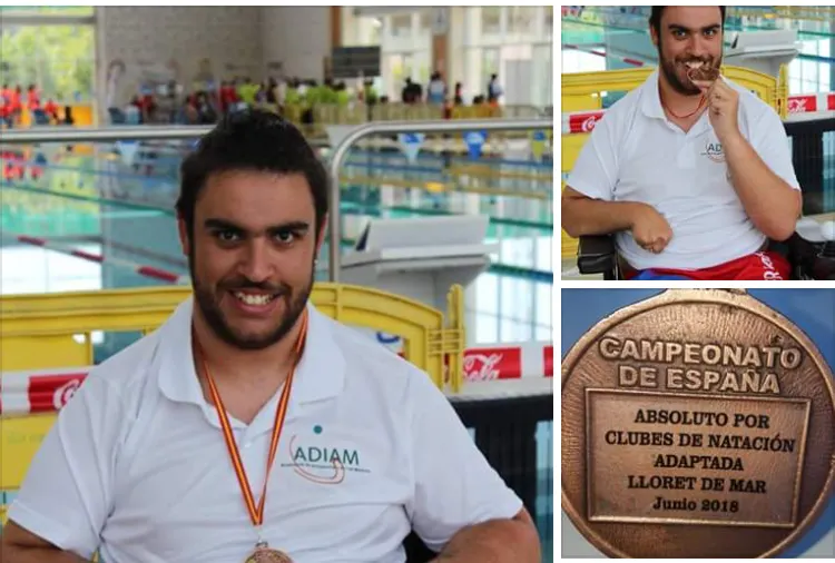 Raúl Gascón s'emporta la medalla de bronze dels campionats estatals de natació adaptada