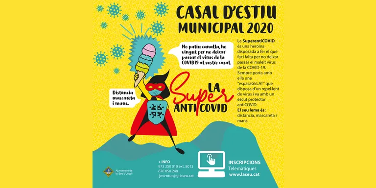 El Casal d'Estiu de la Seu d'Urgell introdueix el personatge de la SuperantiCOVID