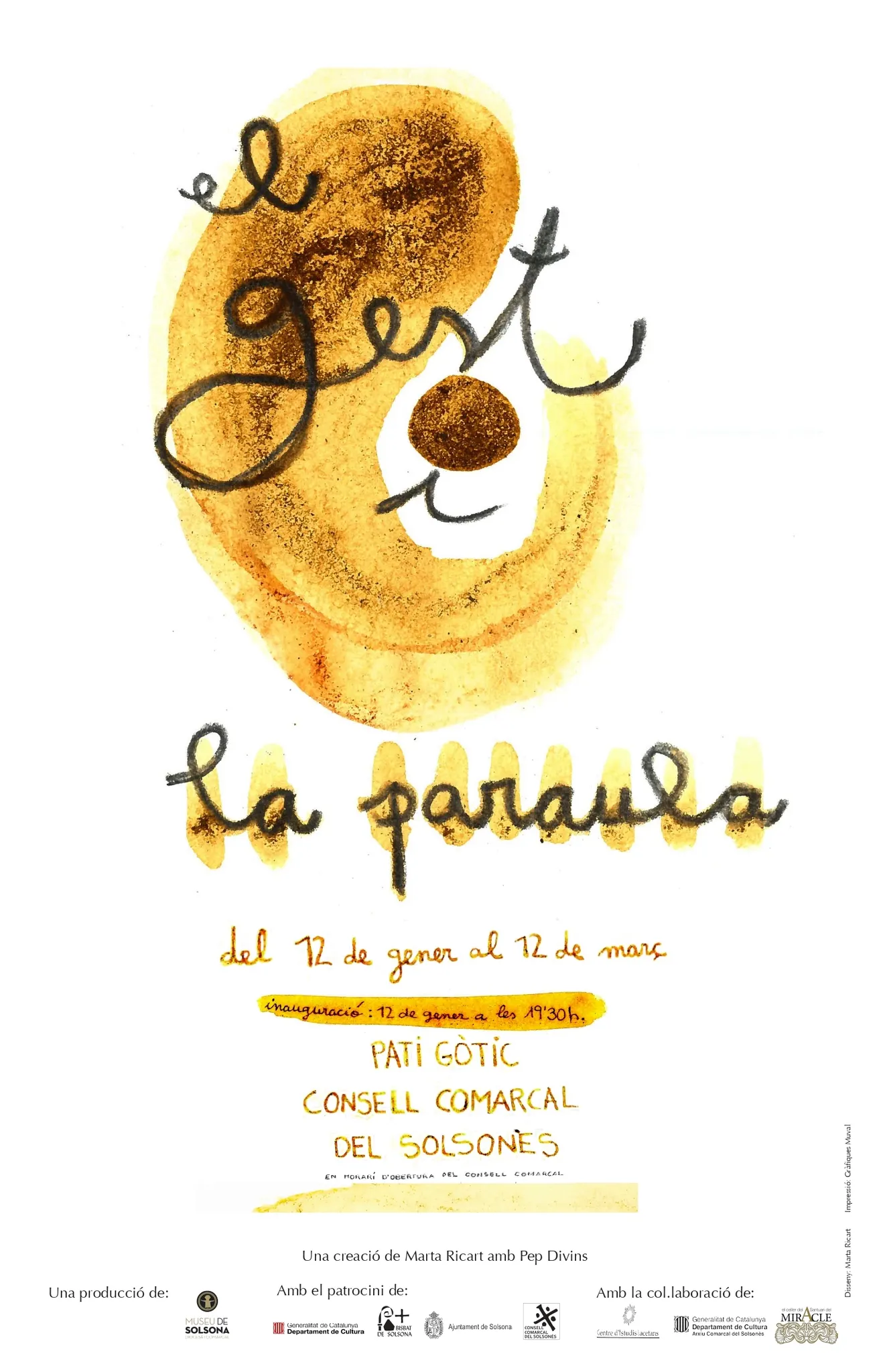 Marta Ricart crea una exposició fruit del diàleg amb el darrer llibre de Pep Divins, "La cultura del blat"