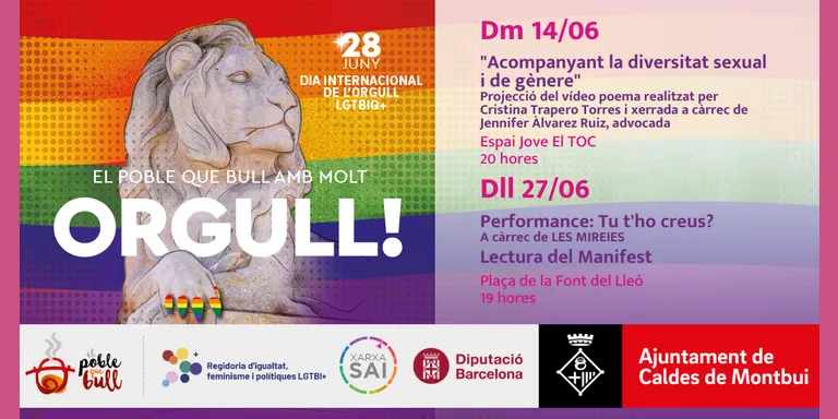 Una campanya contra les violències de gènere als comerços dona el tret de sortida als actes del Dia Internacional de l'Orgull LGTBIQ+ a Caldes