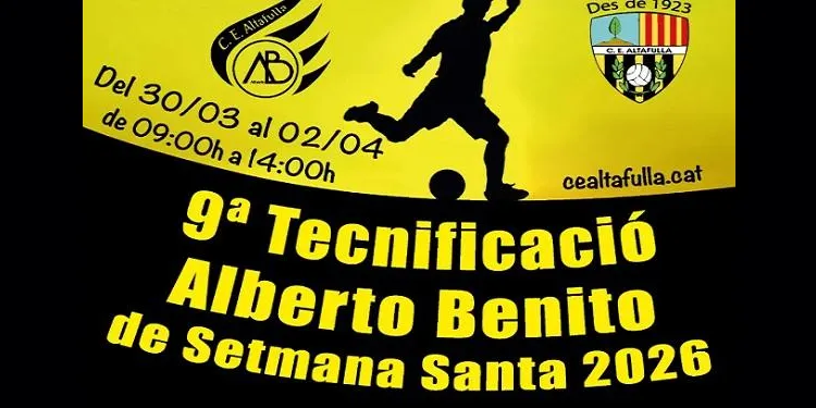 La 9a Tecnificació Alberto Benito de Setmana Santa del CE Altafulla tindrà lloc del 30 de març al 2 d’abril