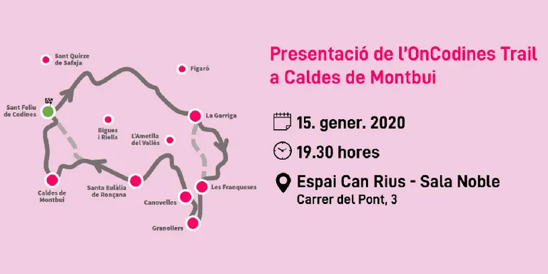 El repte On-Codines Trail es presenta oficialment demà a Caldes