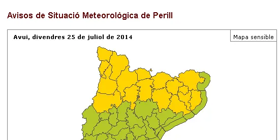 Protecció Civil posa en prealerta el Pla Inuncat per la previsió de tempestes a tot el Pirineu i Prepirineu