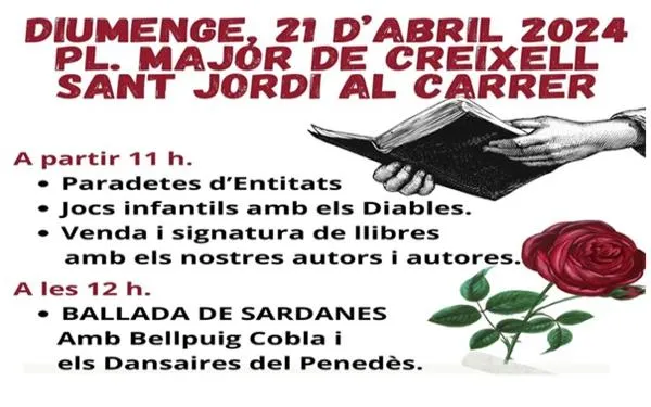 Creixell anticipa la celebració de Sant Jordi a aquest diumenge 21 d’abril