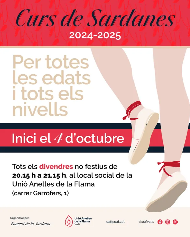 La Unió Anelles de la Flama torna a organitzar el curs de sardanes