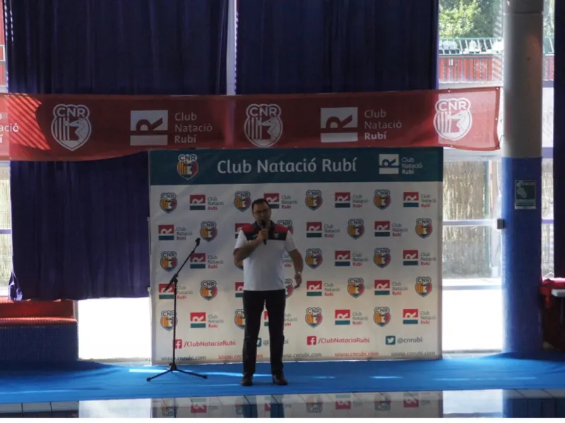 El president del CNR, David Ortiz, en el discurs de presentació del club de diumenge passat 