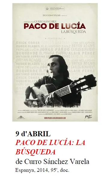 El CineClub La Seu enceta el cicle de primavera amb 'Paco de Lucía. La búsqueda'