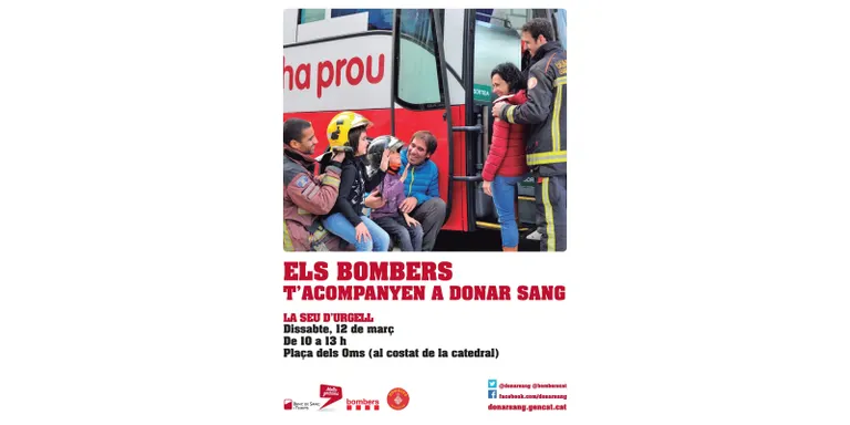 La Seu acull la campanya 'Els bombers t'acompanyen a donar sang'