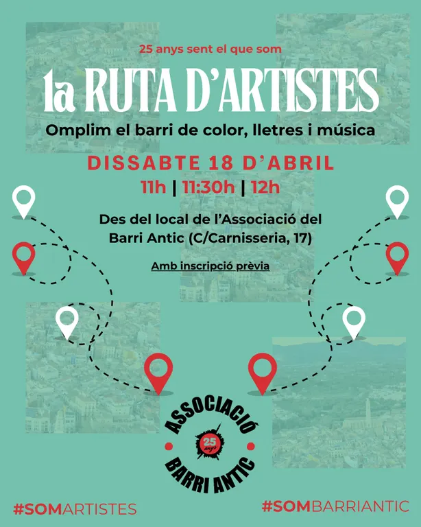 La primera Ruta d’Artistes al Barri Antic arriba el 18 d'abril