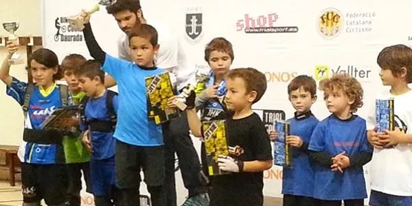 El pilot torrenc Oriol Garcia, tercer en categoria Prebenjamí en la Copa Catalana 2015 de Trial UCI