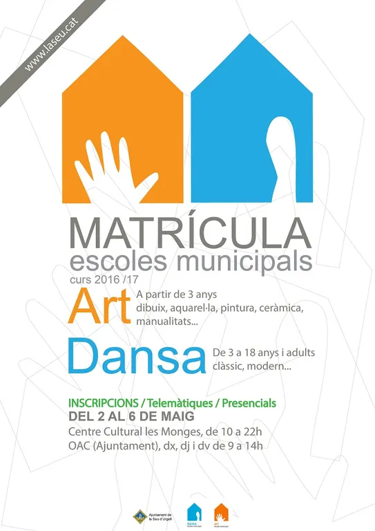 Les escoles municipals d'Art i de Dansa de la Seu obren matrícula per al curs 2016-2017