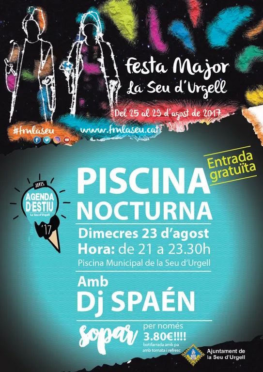 Piscina nocturna a la Seu d'Urgell