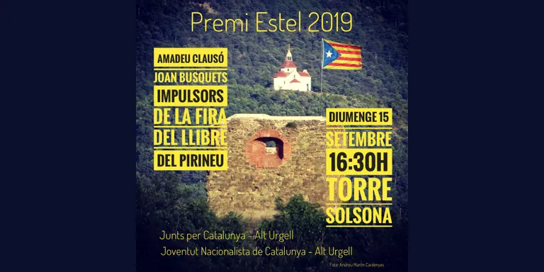 Amadeu Clausó i Joan Busquets rebran el Premi Estel 2019 com a impulsors de la Fira del Llibre del Pirineu