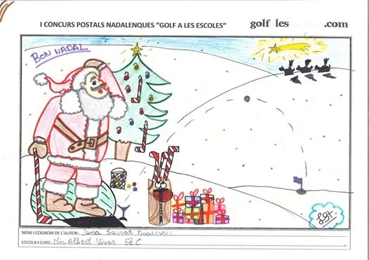 Una alumna de l'Albert Vives guanya el Concurs de Postals de Nadal 'Golf a les Escoles'