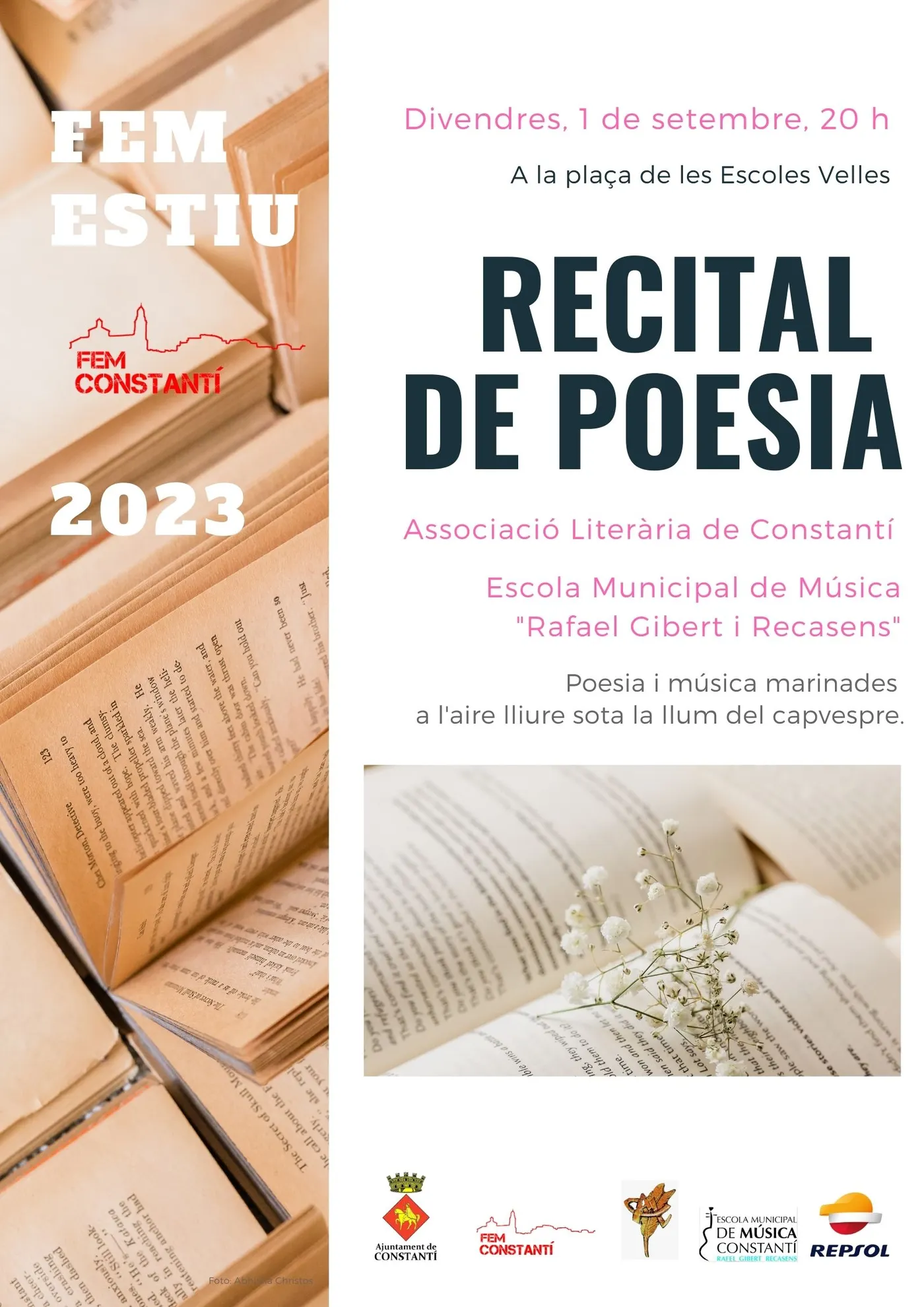 Un recital de poesia de l’Associació Literària tanca avui el cicle “Fem Estiu, Fem Constantí”