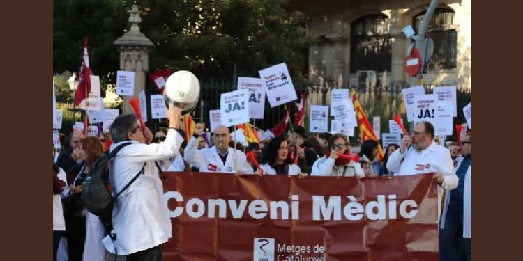 El Departament de Salut xifra en un 6,2% el seguiment de la vaga de metges del sector públic