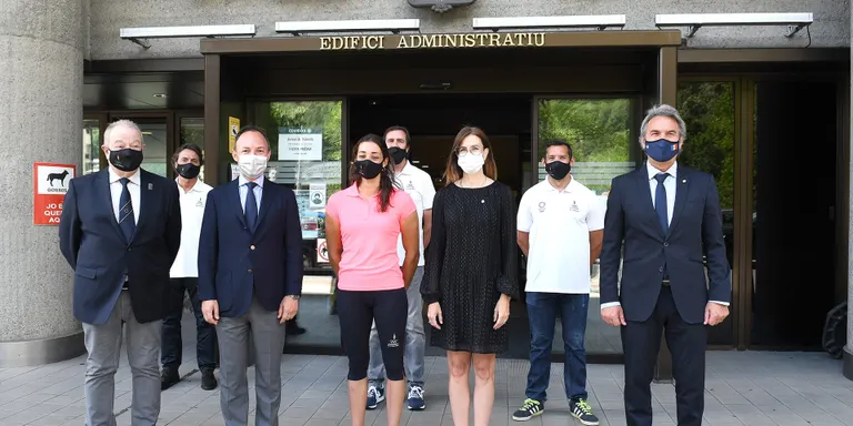Recepció a Mònica Doria i Pol Moya, esportistes andorrans que competiran als Jocs Olímpics de Tòquio 2020