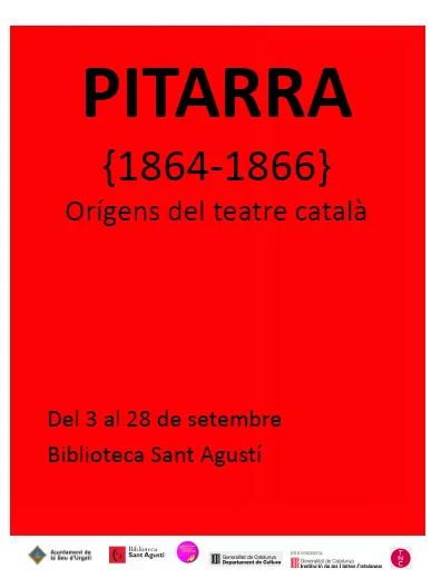 Ja es pot visitar a la Biblioteca Sant Agustí l'exposició 'Pitarra (1864-1866)'