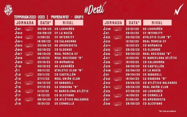 El Nàstic debutarà contra la UD Logroñés el 27 o 28 d’agost al Nou Estadi – Costa Daurada