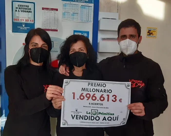 Un veí de Pineda guanya 1.696.613 euros a la Loteria Primitiva