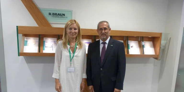 L'alcaldessa de Rubí visita les obres d'ampliació de la B Braun