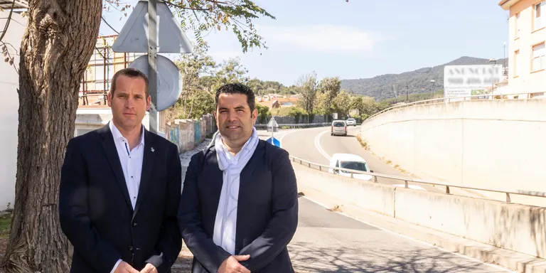 Xavier Amor i Marc Buch demanen a Territori la millora de la sortida de l'autopista amb la carretera Nacional ll