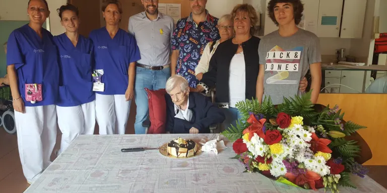 Felicitació institucional a la padrina urgellenca Maria Assumpció Antúnez pel seu 107è aniversari
