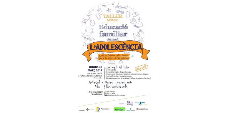 Taller sobre educació familiar durant l'adolescència