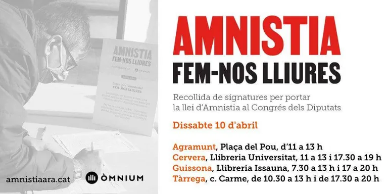 Recollida de signatures per donar suport a la llei d'Amnistia al Congrés