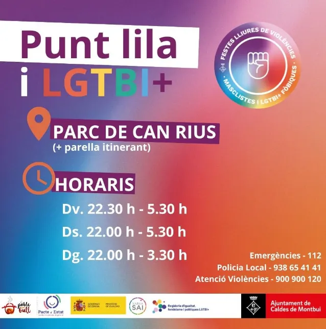 El Punt Lila s’intal·larà al parc de Can Rius les nits de divendres a dilluns per garantir una festa major sense violències de gènere