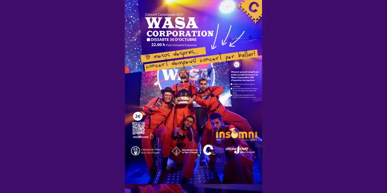 Concert a la Seu d'Urgell amb el grup de versions Wasa Corporation