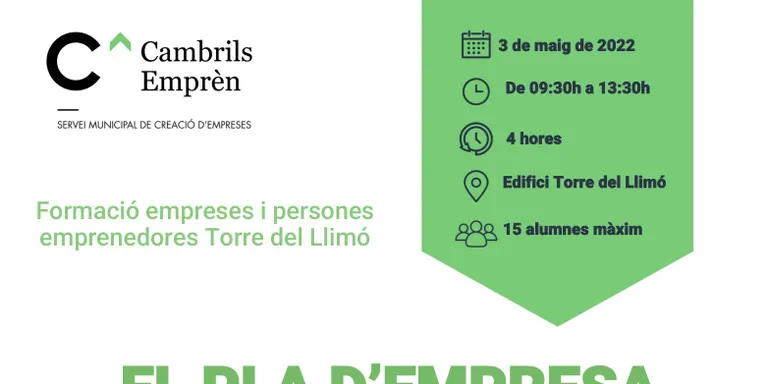 Cambrils Emprèn organitza un curs sobre com fer un 'Pla d’empresa' el pròxim 3 de maig