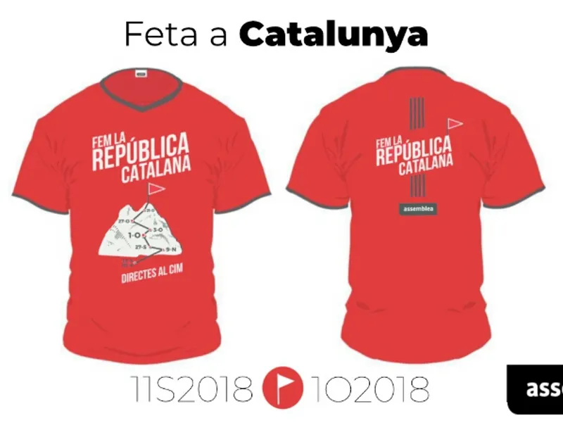 Samarreta per participar en la Diada Nacional de Catalunya 2018. Foto: 