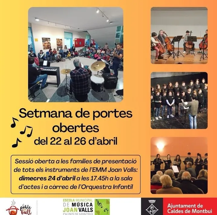 L’Escola de música Joan Valls prepara una setmana de portes obertes