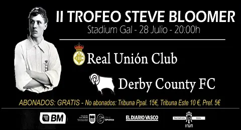 EL TROFEO STEVE BLOOMER ENFRENTA HOY A REAL UNIÓN Y DERBY COUNTY A LAS 20.00 HORAS EN GAL