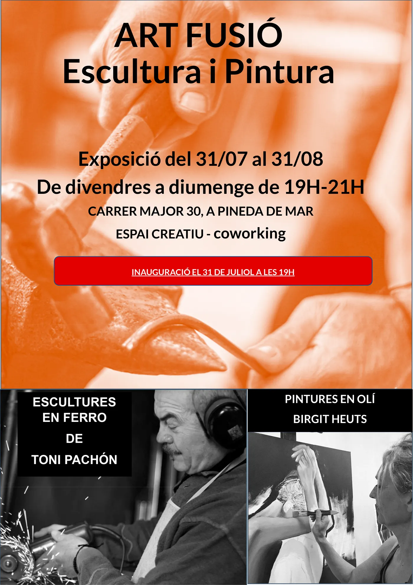 L'Espai Creatiu inaugura una mostra d'escultures i pintures de Toni Pachón i Birgit Heuts