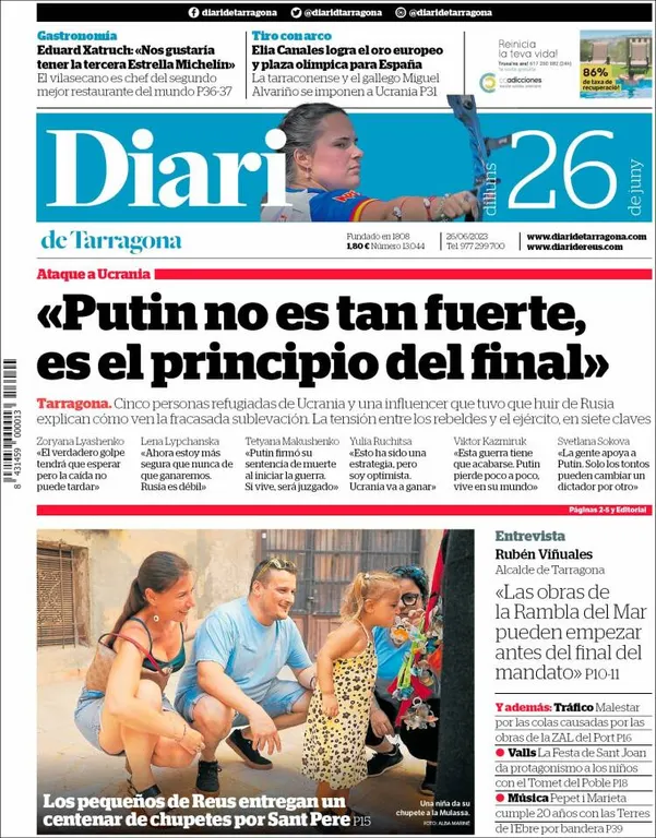 Consulta les portades dels diaris d'aquest 26 de juny