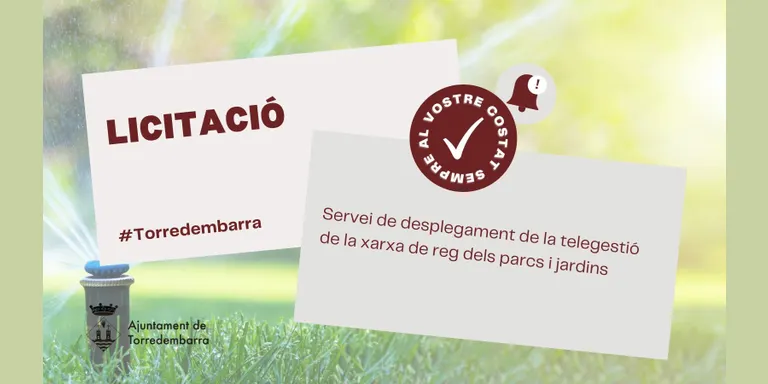 L'Ajuntament de Torredembarra torna a treure a licitació la telegestió del reg