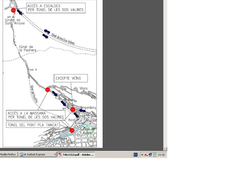 Talls de trànsit a la CG3 d'Andorra per millorar-ne la seguretat