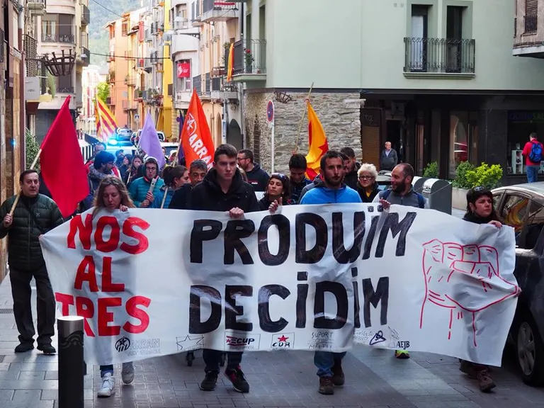La redistribució de la riquesa i l'equiparació centren la manifestació de l'1 de Maig a la Seu