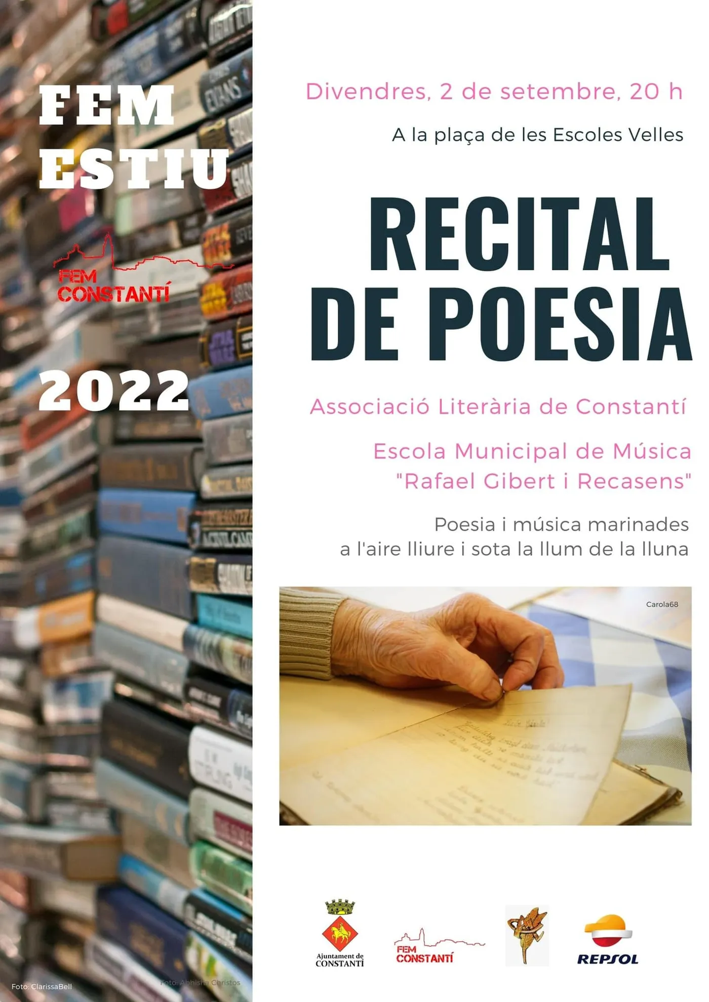 El cicle “Fem Estiu, Fem Constantí” es tanca avui amb un recital d Poesia de l’Associació Literària