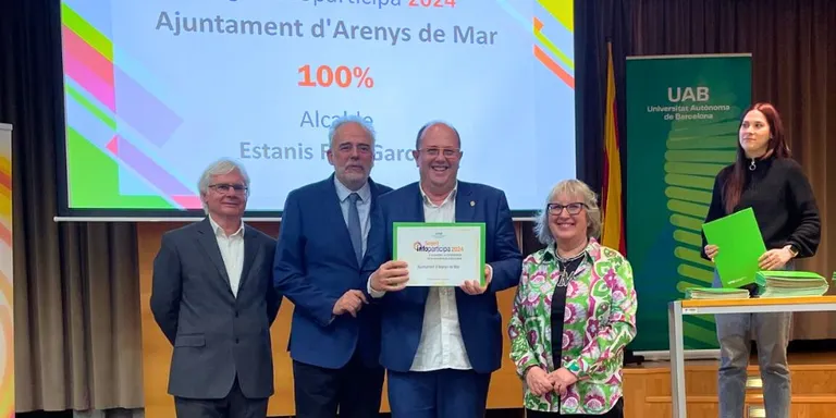 L'Ajuntament d'Arenys de Mar rep el segell Infoparticipa 2024 per la seva transperència i comunicació pública