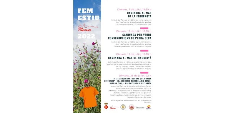 Tornen les caminades per descobrir els masos del terme dins del cicle “Fem Estiu, Fem Constantí”
