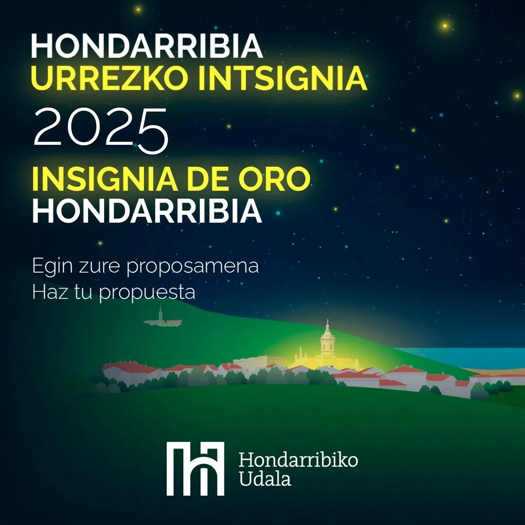 HIRUGARREN URTEZ JARRAIAN,HERRITARREK ERABAKIKO DUTE HONDARRIBIAKO URREZKO INTSIGNIA NORK JASOKO DUEN