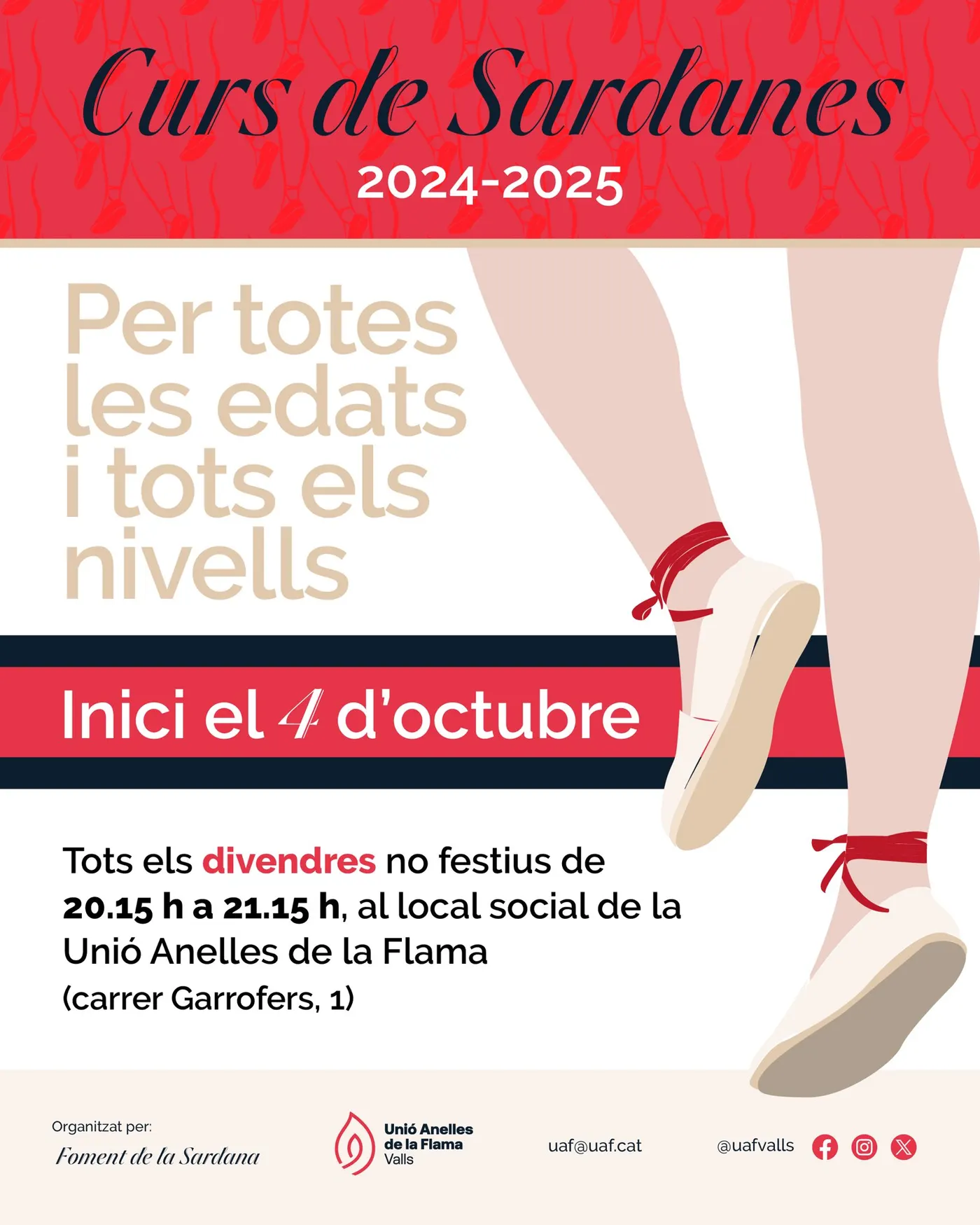 La Unió Anelles de la Flama torna a organitzar el curs de sardanes