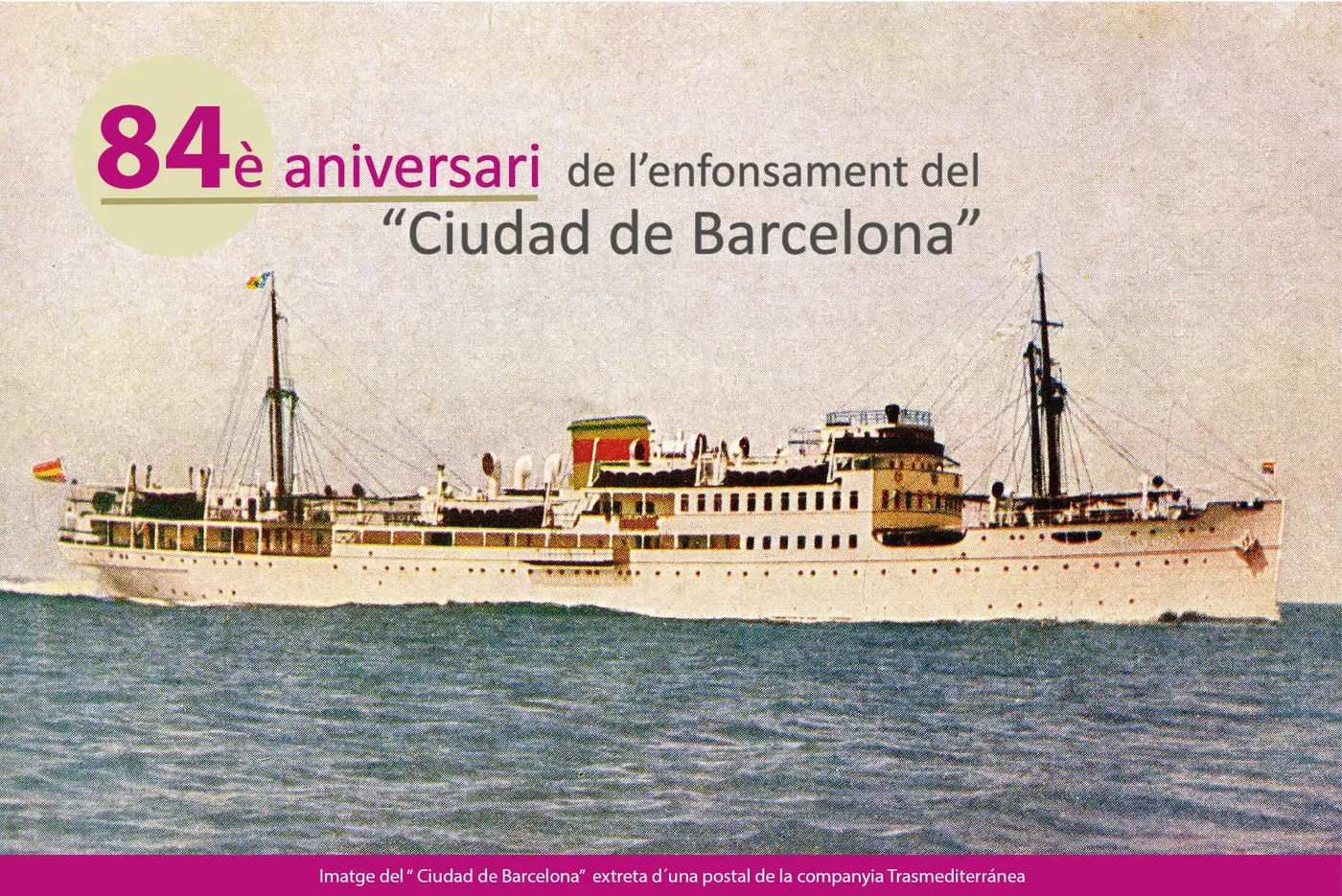 Una conferència a Malgrat de Mar i una exposició per al 84è aniversari de l'enfonsament del Ciutat de Barcelona