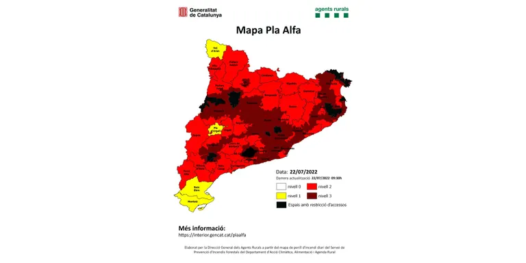 Interior amplia fins a cinc els municipis de l'Alt Urgell amb restriccions d'accés per risc d'incendis