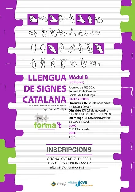 Obertes les inscripcions per al mòdul B del curs de llengua de signes catalana