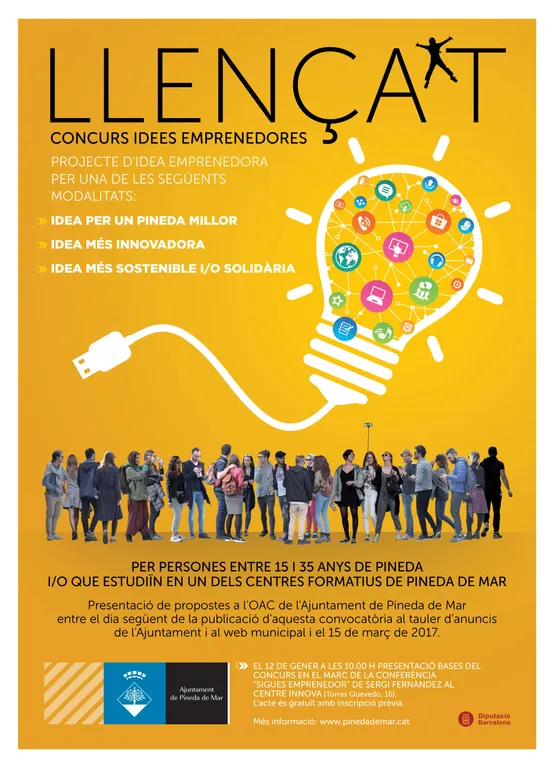 Concurs d'Idees Emprenedores per a joves 'Llenca't'