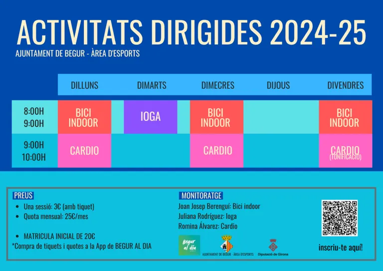Inscripcions obertes per a les activitats dirigides d’esports 2024-2025